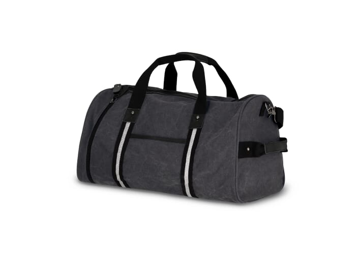 Sac de sport publicitaire coton recyclé Harper Gris foncé